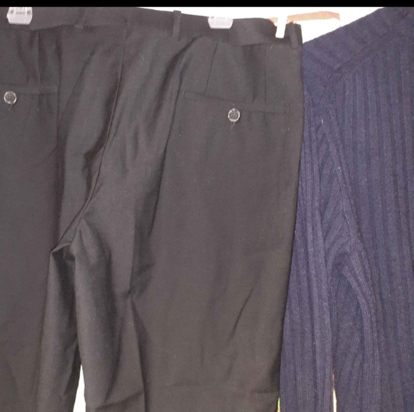 Men's Gala Black Stretch Dress Pant 36/30 Stetch Blend Lightweight - Picture 2 of 10